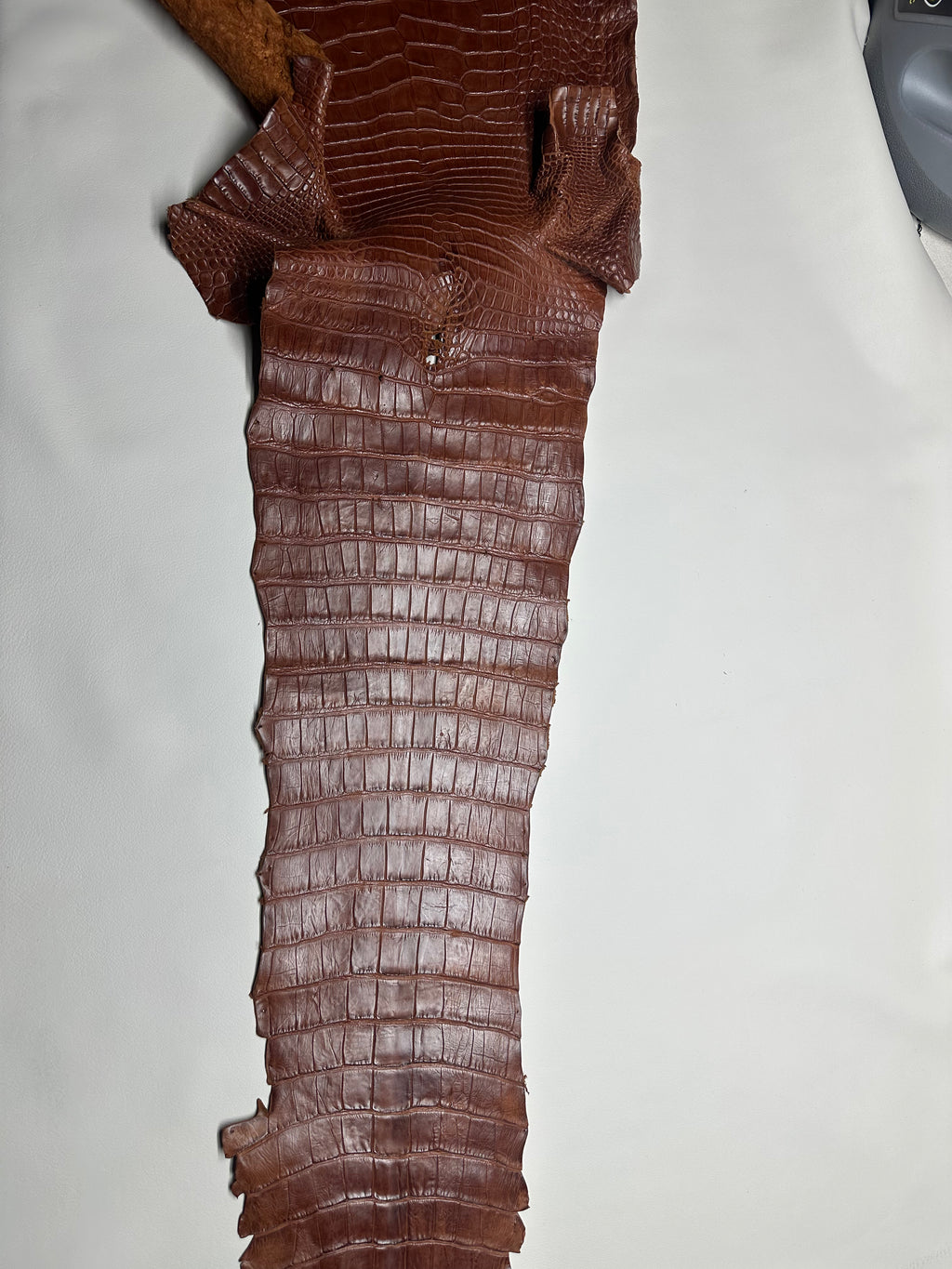 Croc Brown Leather
