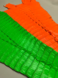 Croc Green and Orange Leather
