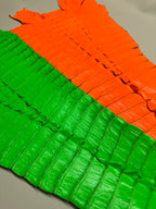 Croc Green and Orange Leather