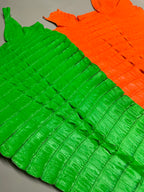 Croc Green and Orange Leather