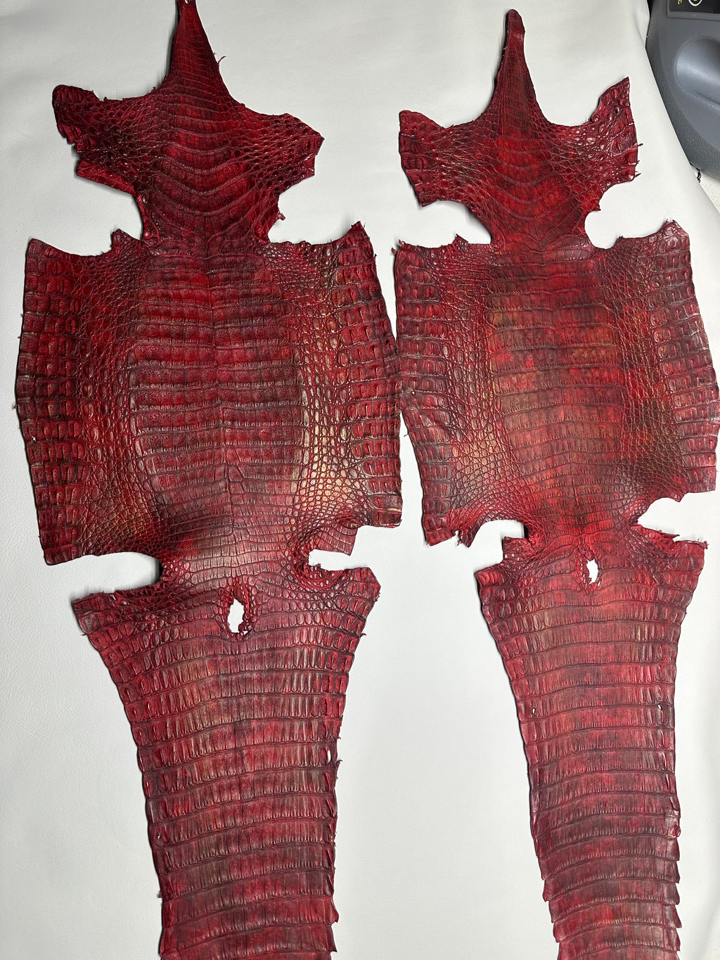 Custom Croc Red Leather
