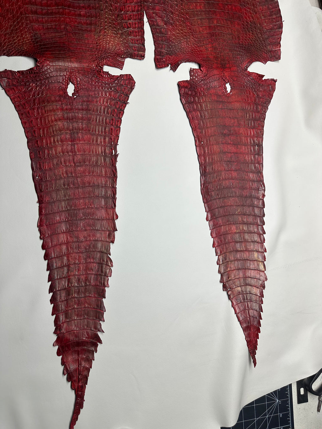 Custom Croc Red Leather
