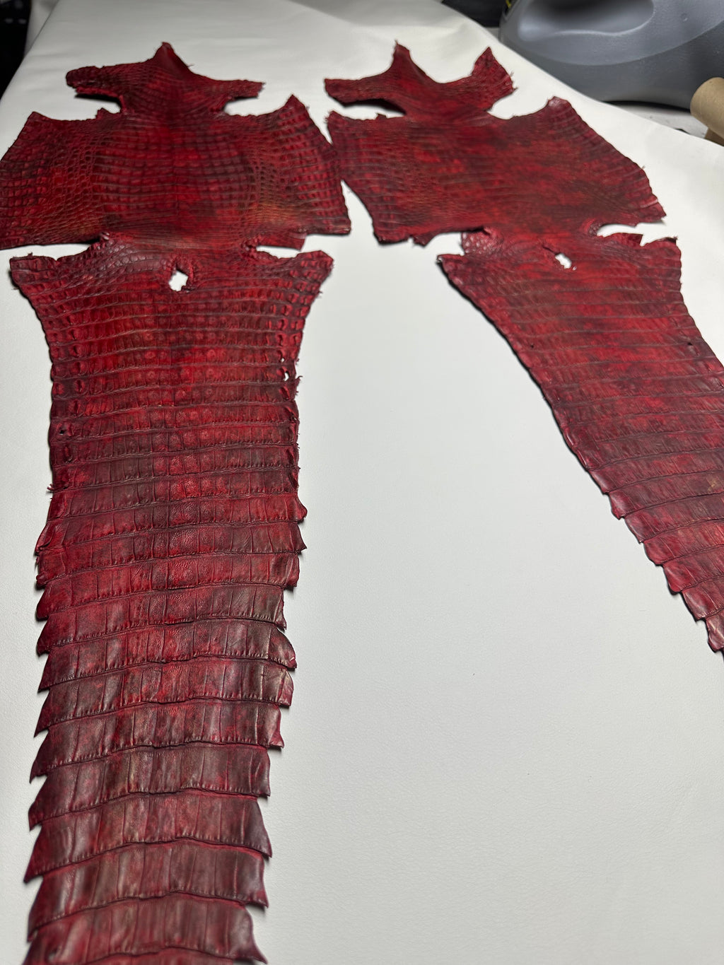 Custom Croc Red Leather