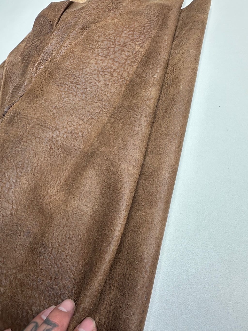 Goat Suede Chocolate Brown Leather