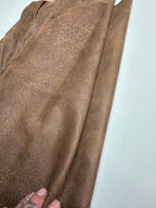 Goat Suede Chocolate Brown Leather
