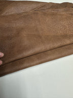 Goat Suede Chocolate Brown Leather