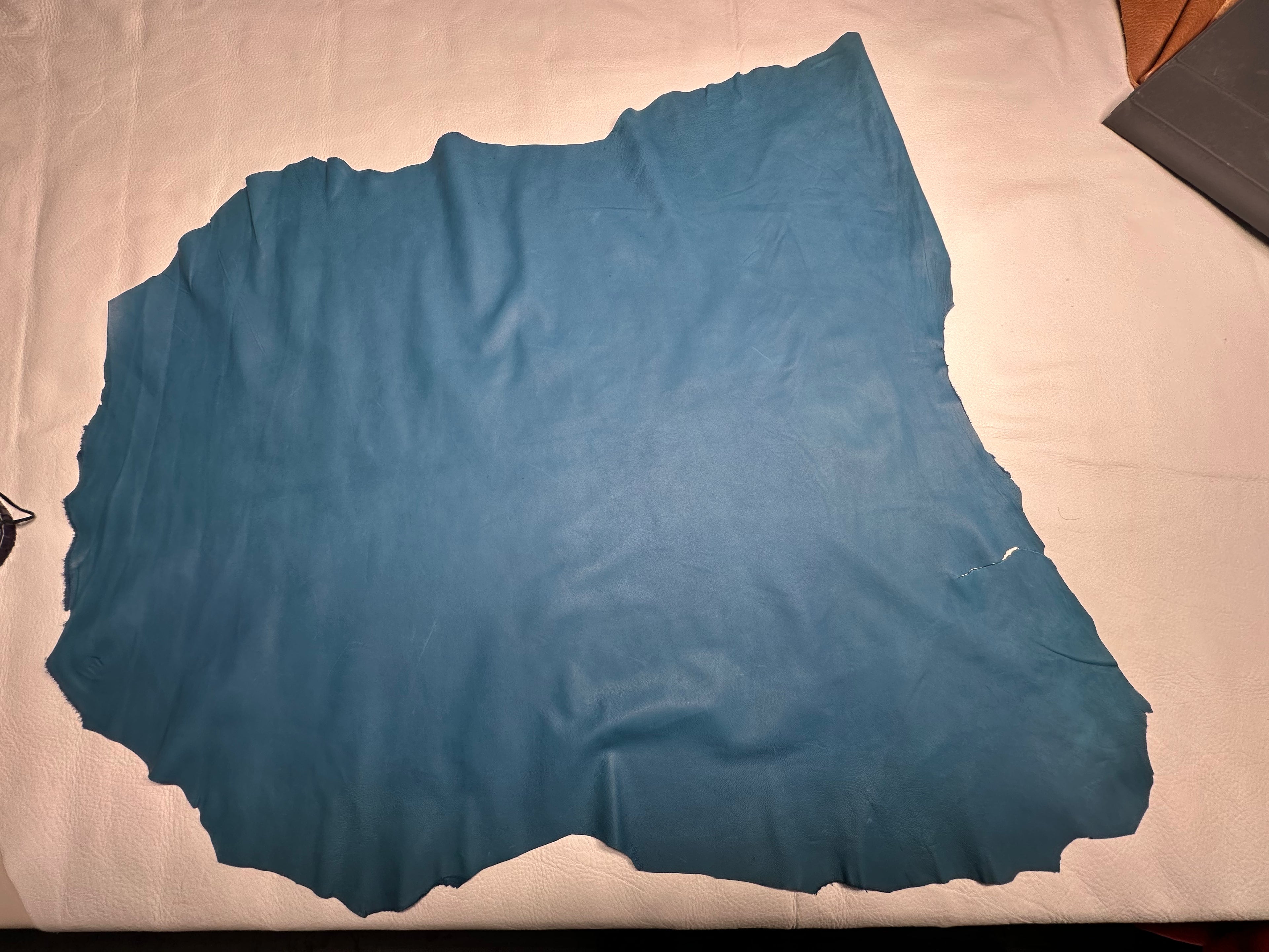 Cowhide Blue Leather