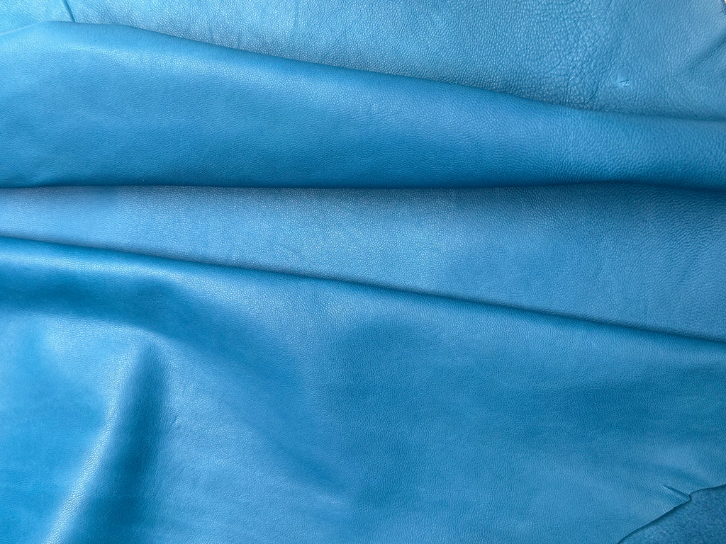 Cowhide Blue Leather