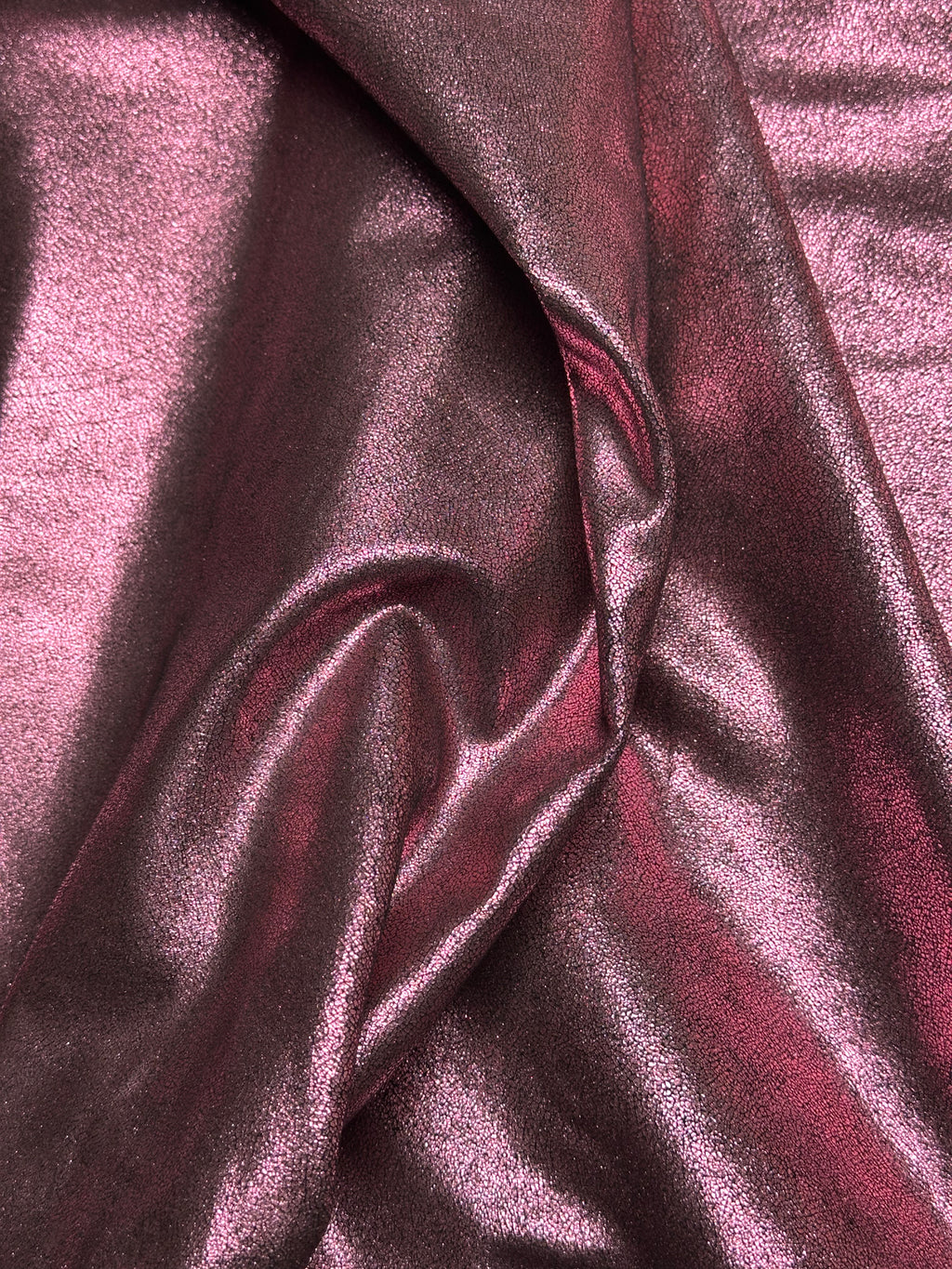 Cowhide Pink Metallic Leather
