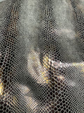 Pig Snake Metallic Pattern Leather
