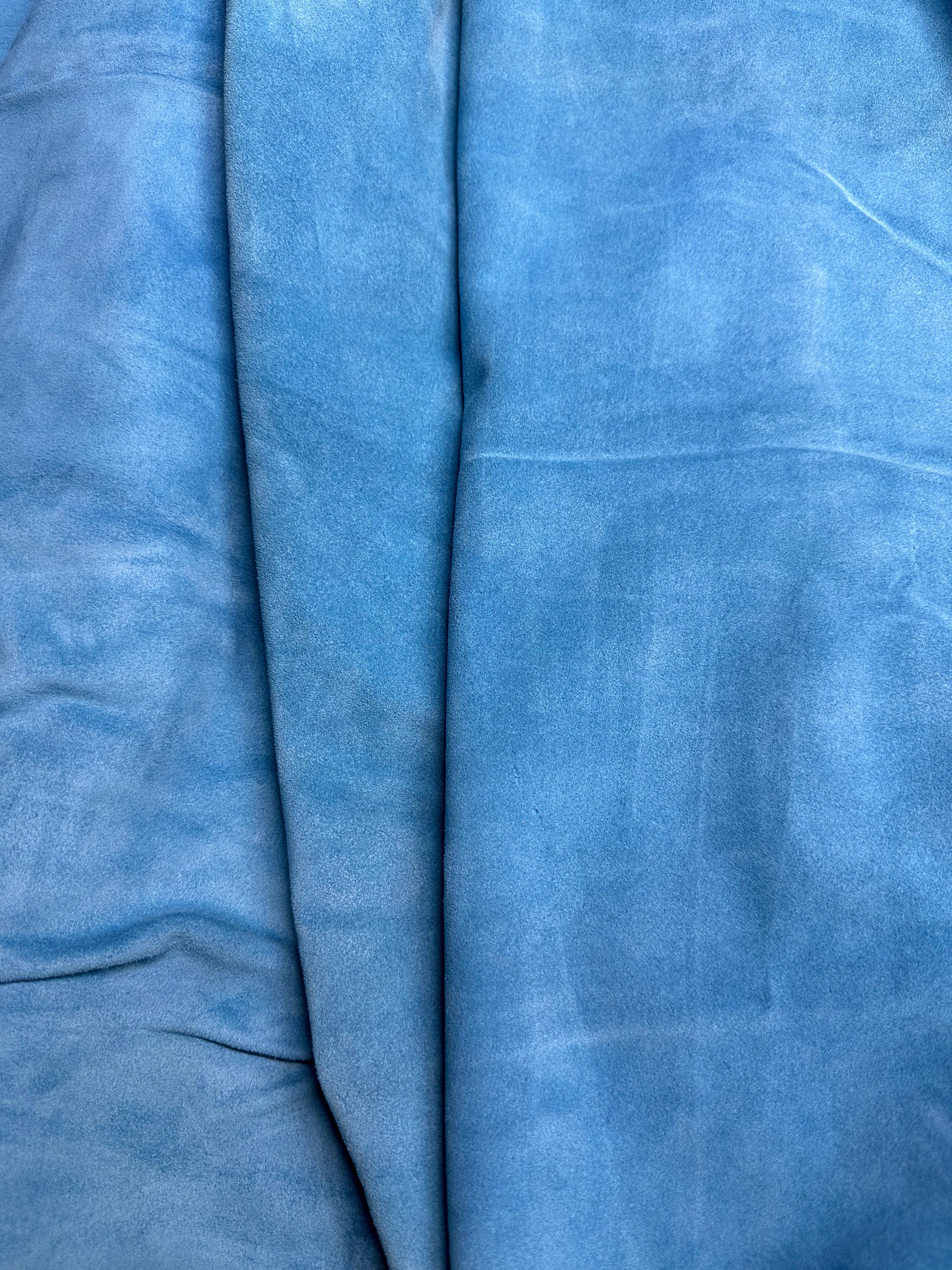 Cowhide Blue Leather