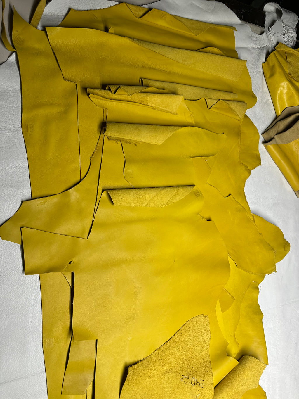 Lambskin Yellow Leather