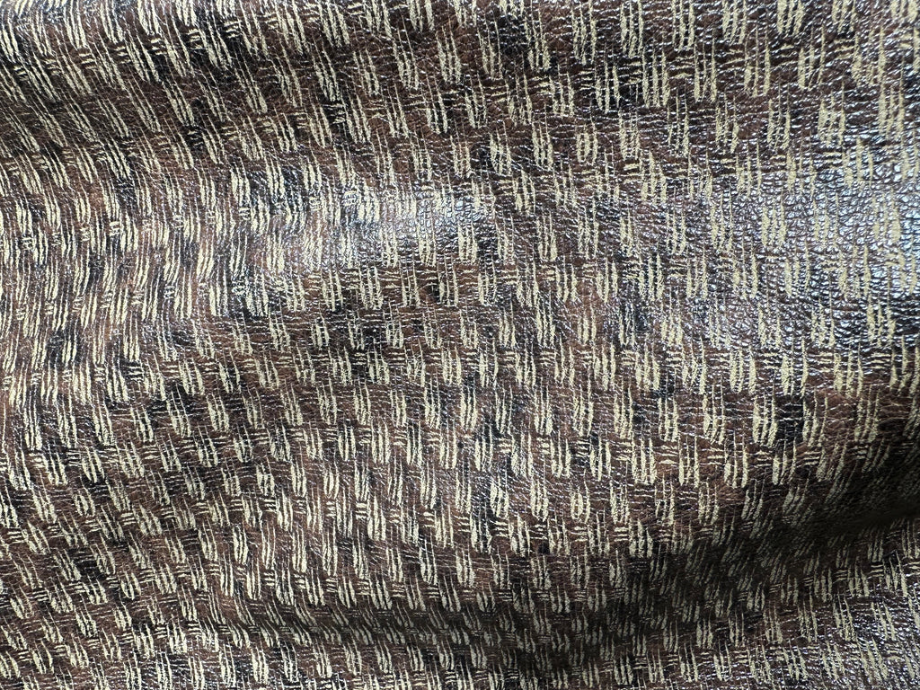 Cowhide pattern mou color Leather
