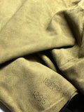 Cowhide Suede Green Olive Leather