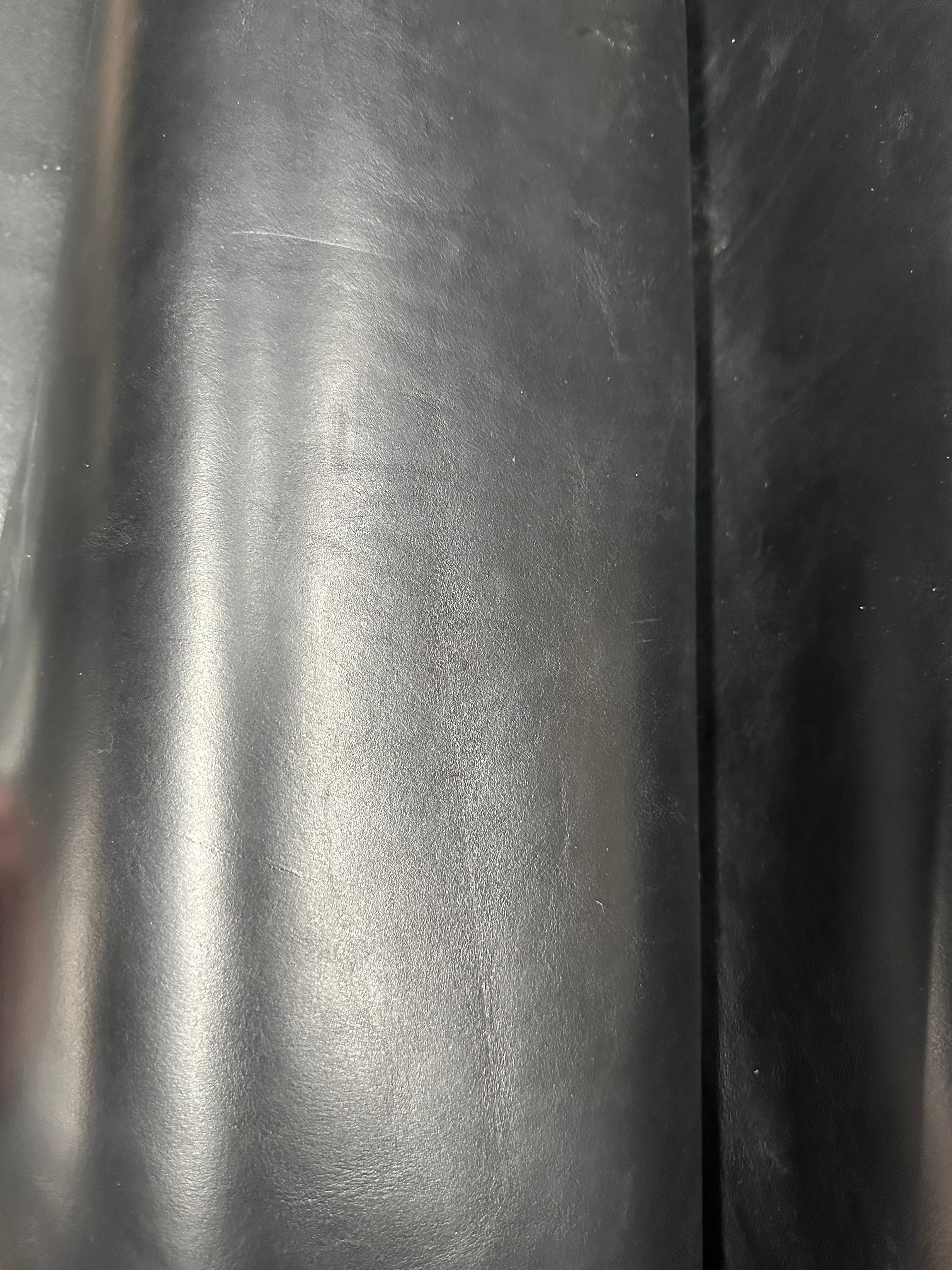 Cowhide Black Leather