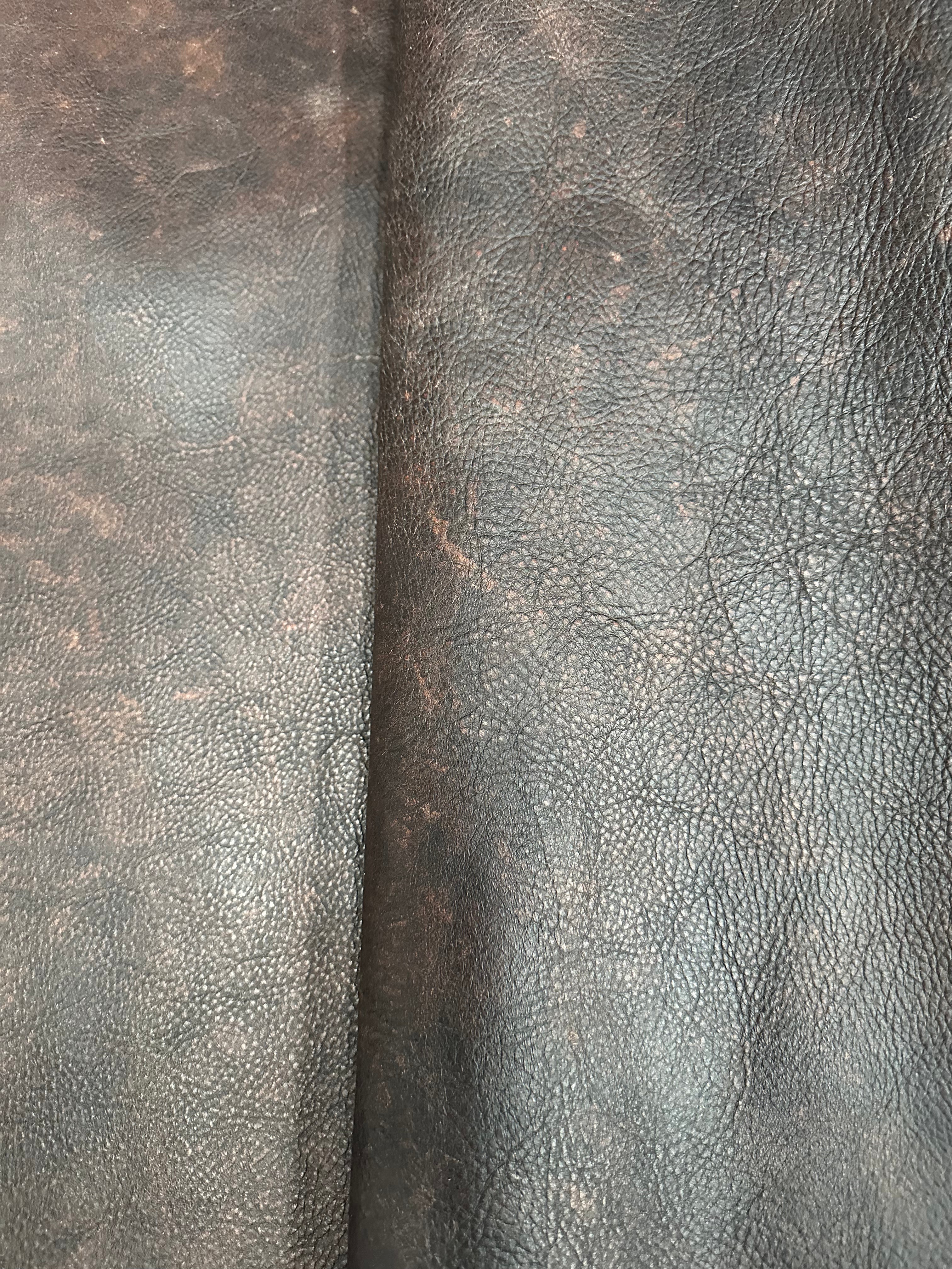 Cowhide brown vintage leather