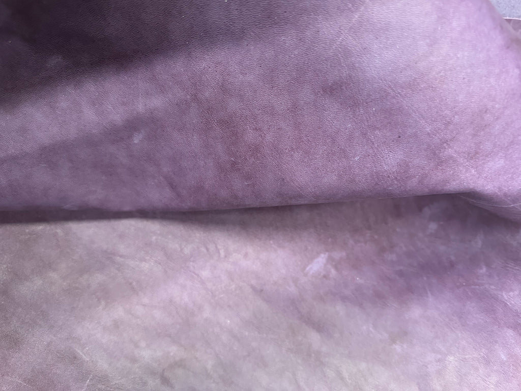 lambskin suede purple leather