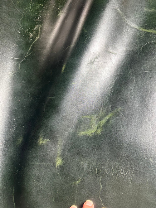 Cowhide Dark Green Leather