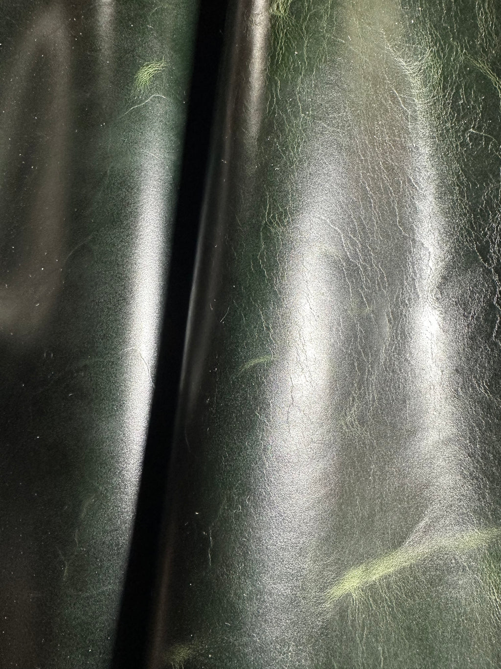 Cowhide Dark Green Leather