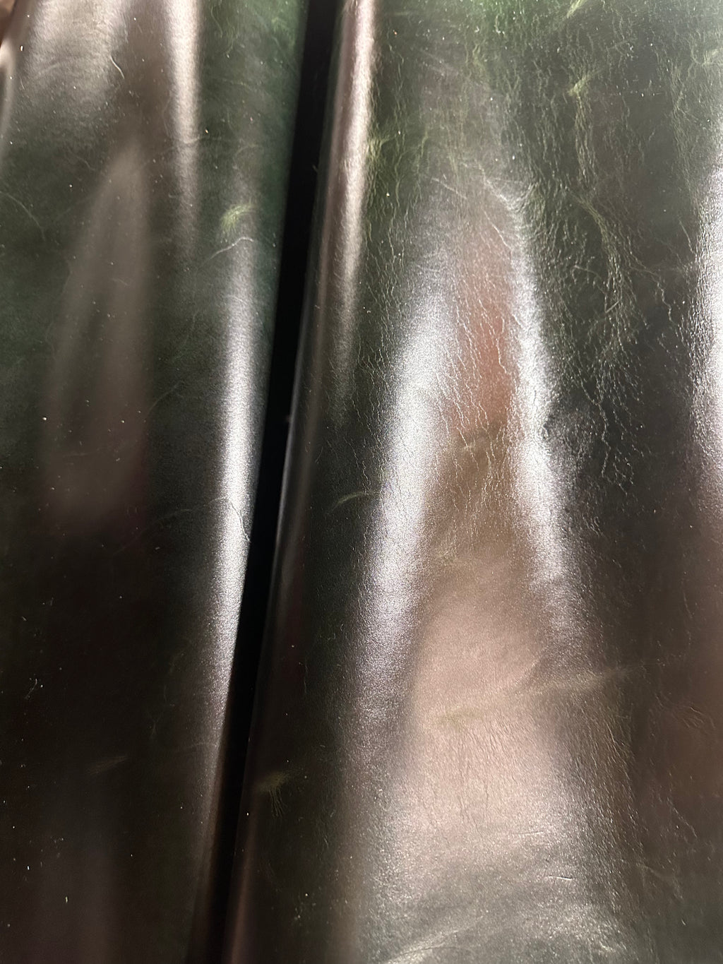 Cowhide Dark Green Leather
