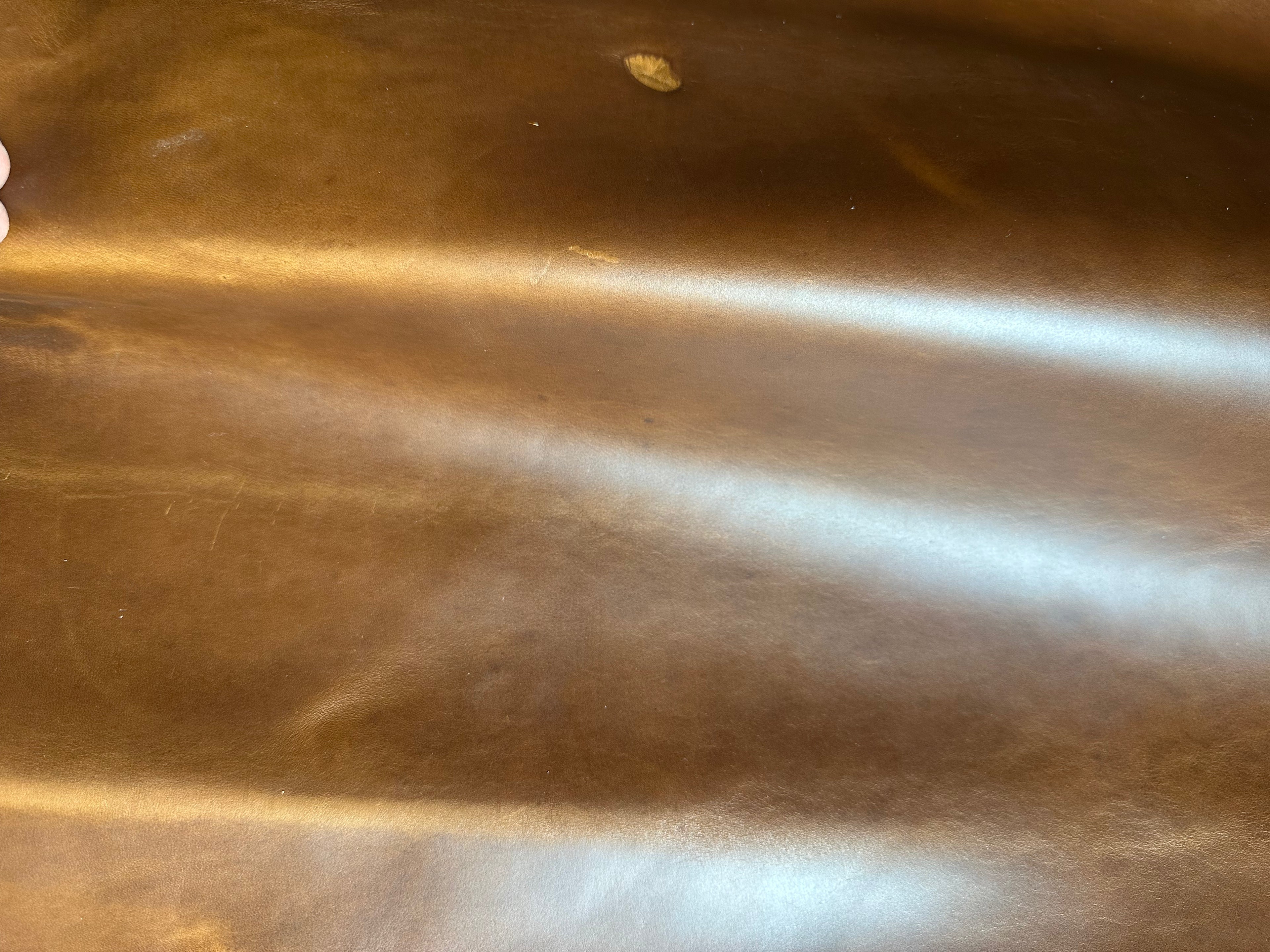Lambskin brown leather