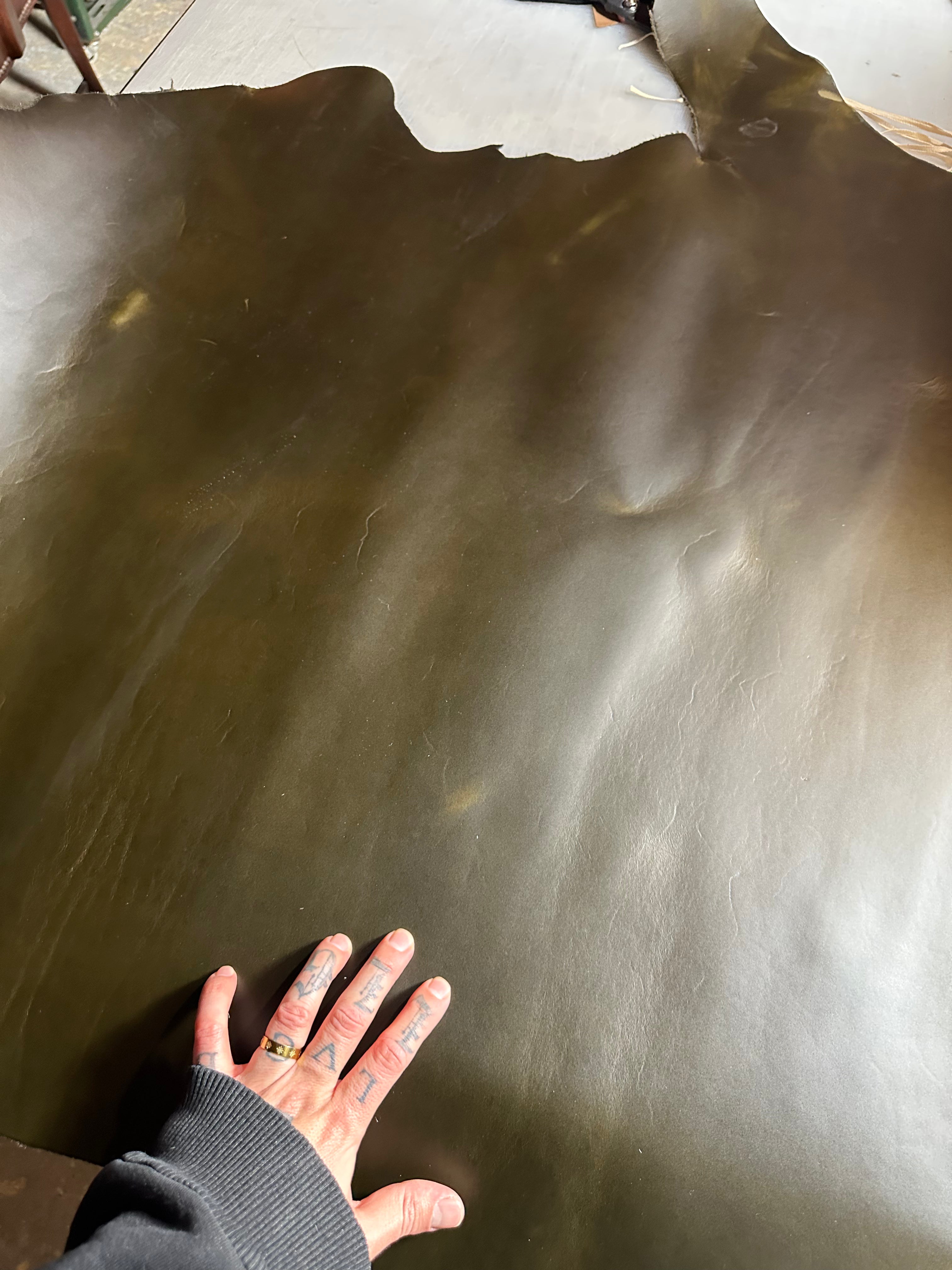 Dark Olive Leather