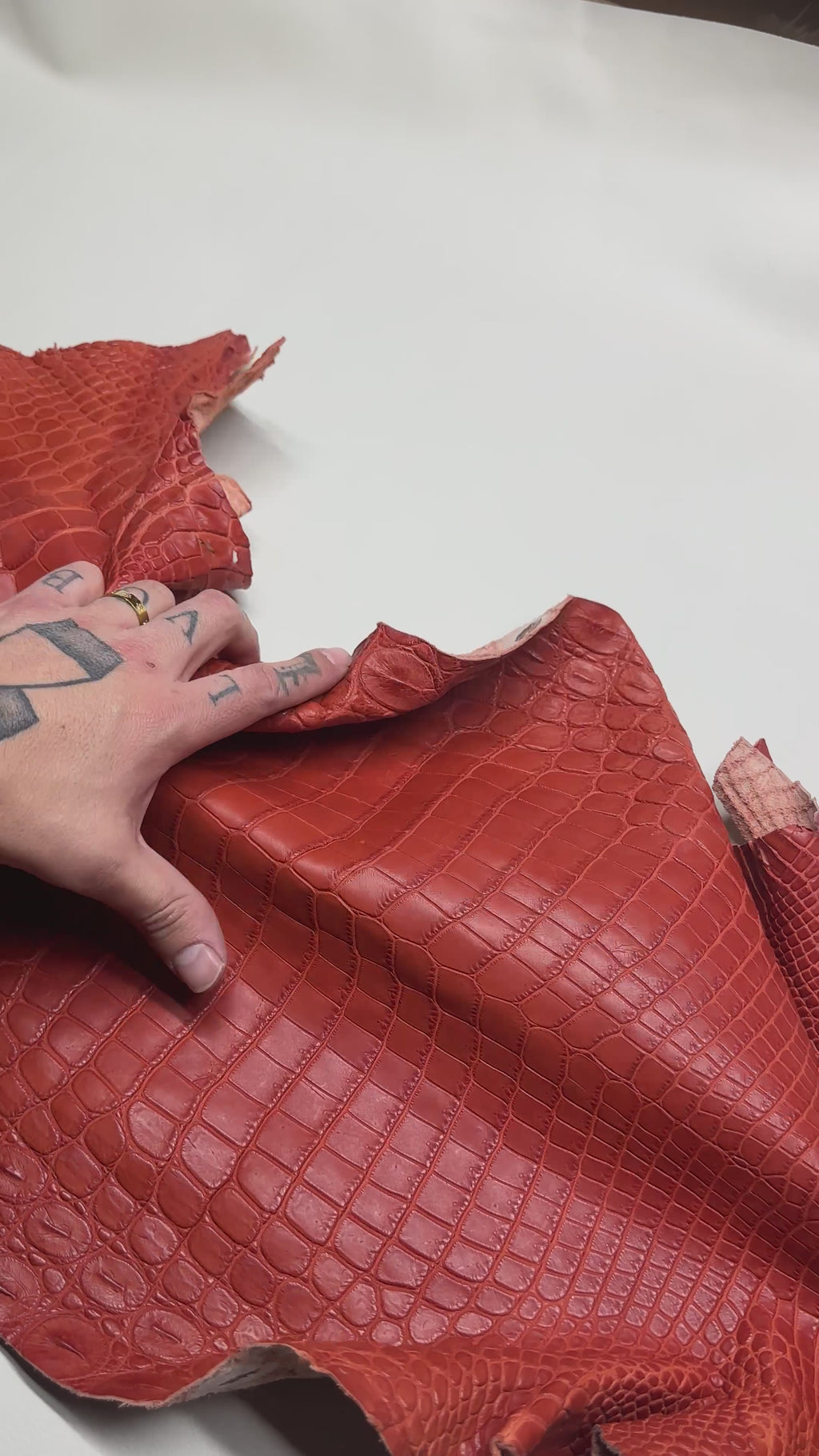 Croc Red Brick Leather