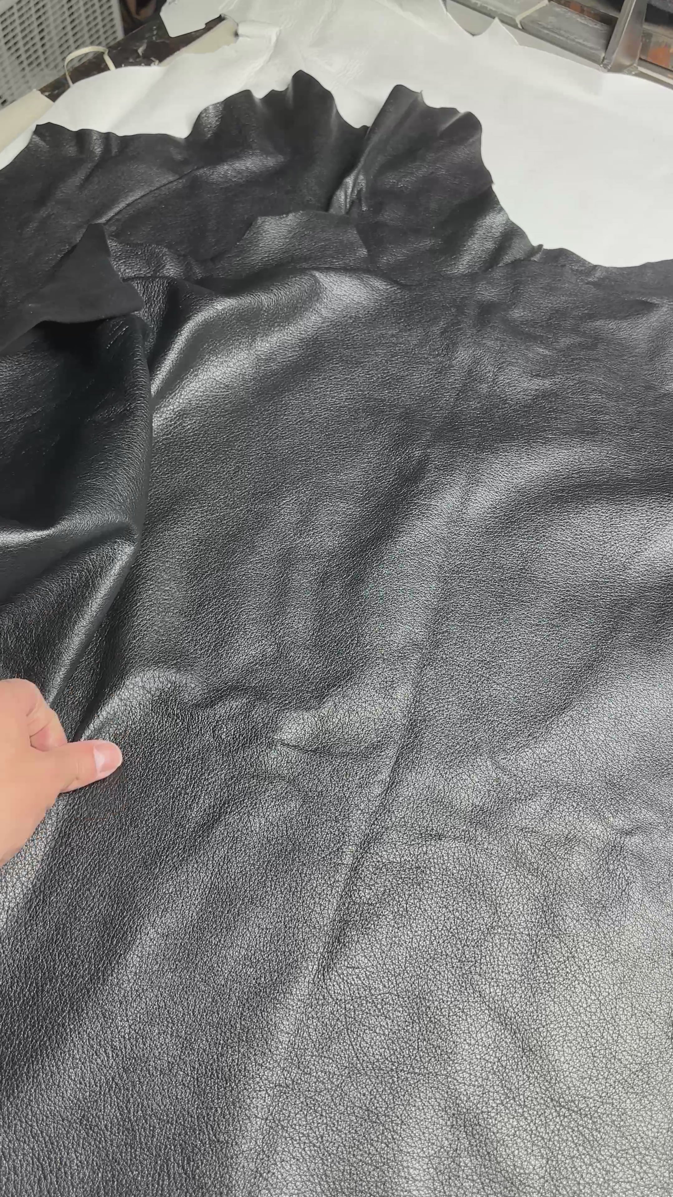 Pig Black Suede Leather