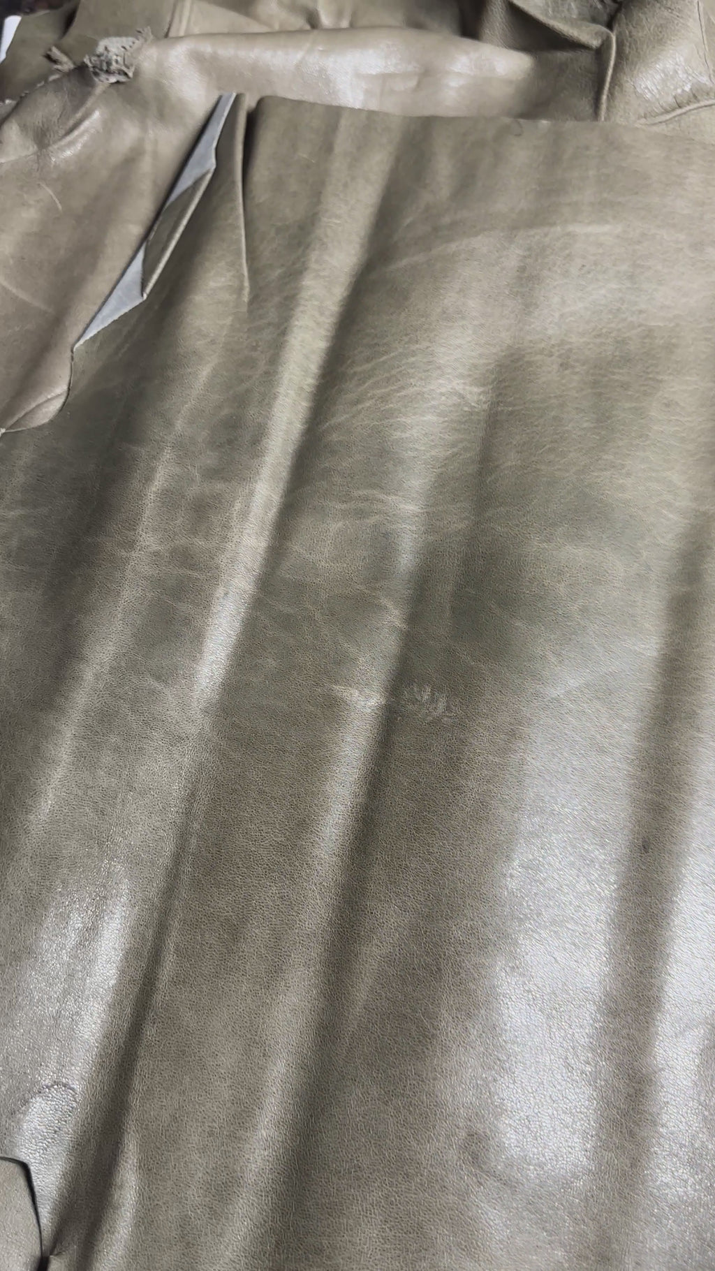 Cowhide Vintage Khaki Brown Leather