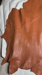 Cowhide orange Brown Leather