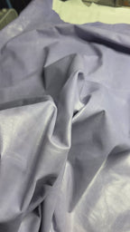 Cowhide Light Blue Silver Metallic Leather