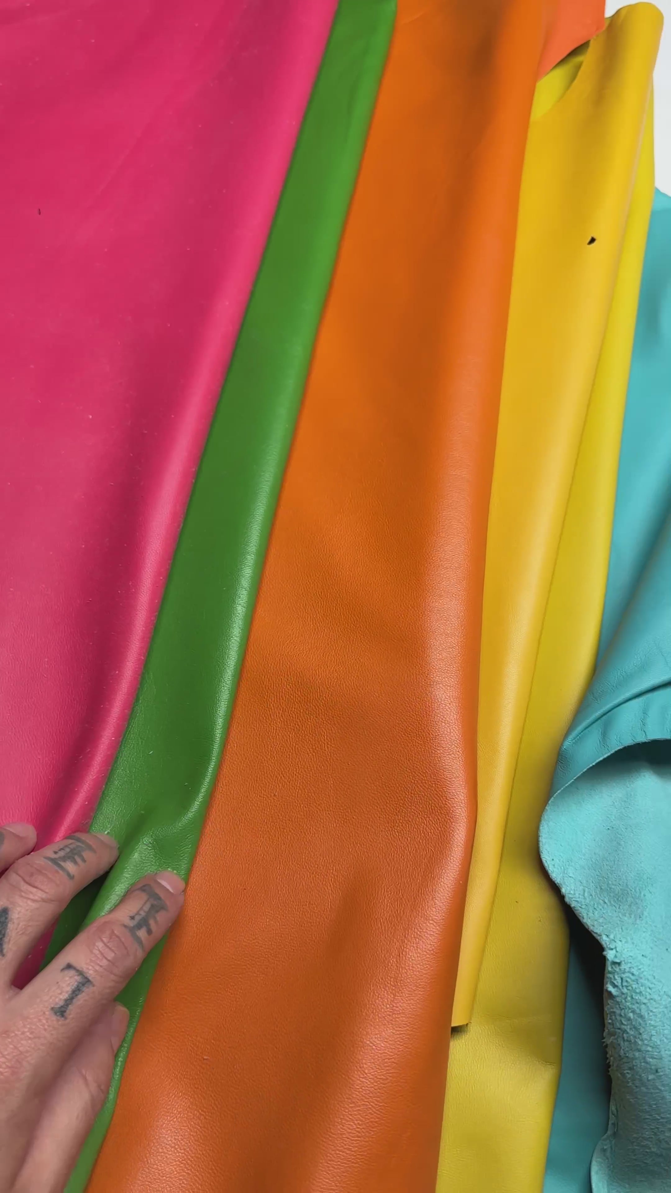 7 Different Colors Lambskin Leather