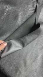 Pig Black Suede Leather