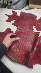 Custom Croc Red Leather
