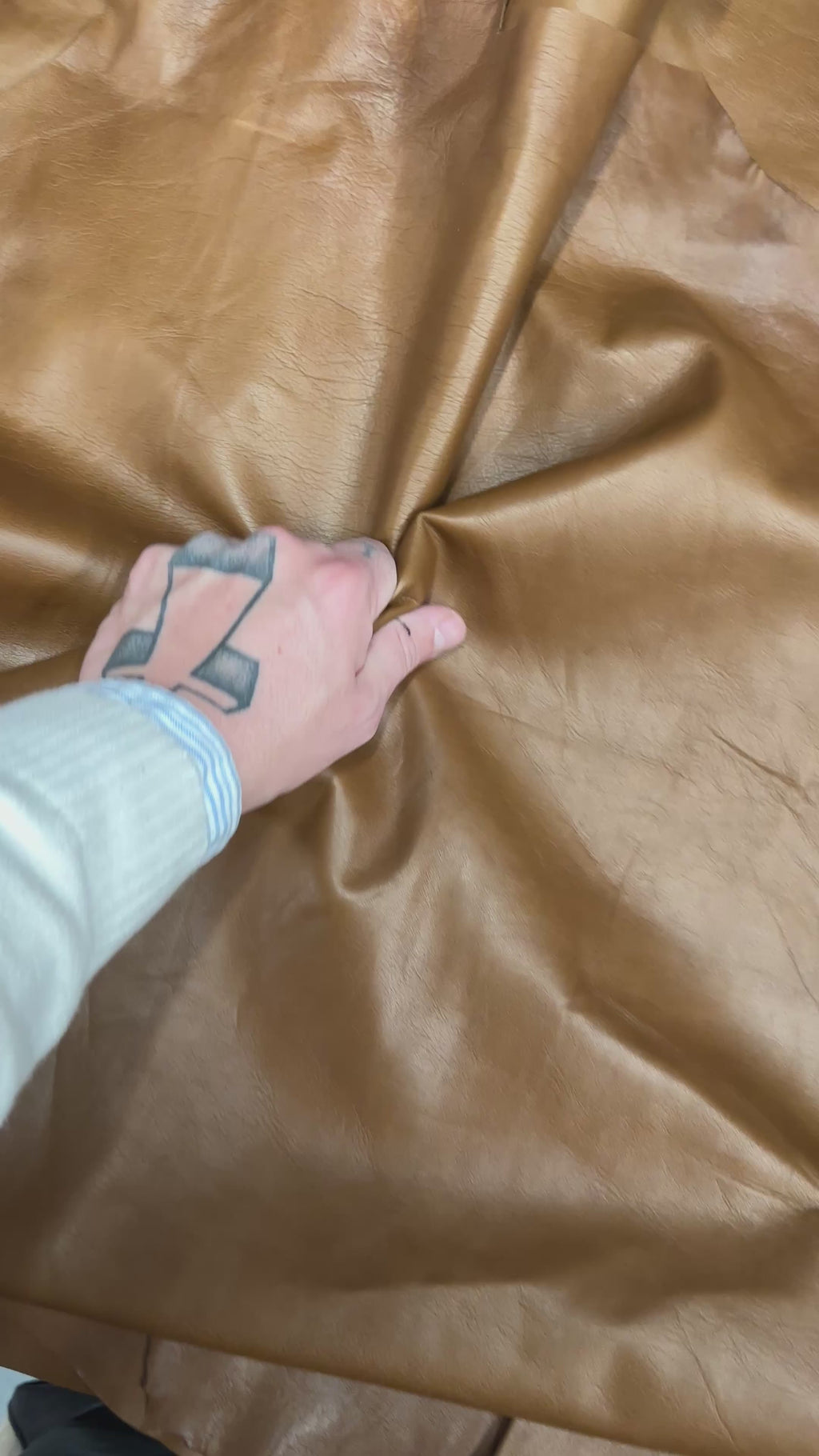 Lambskin Brown Mustard Leather