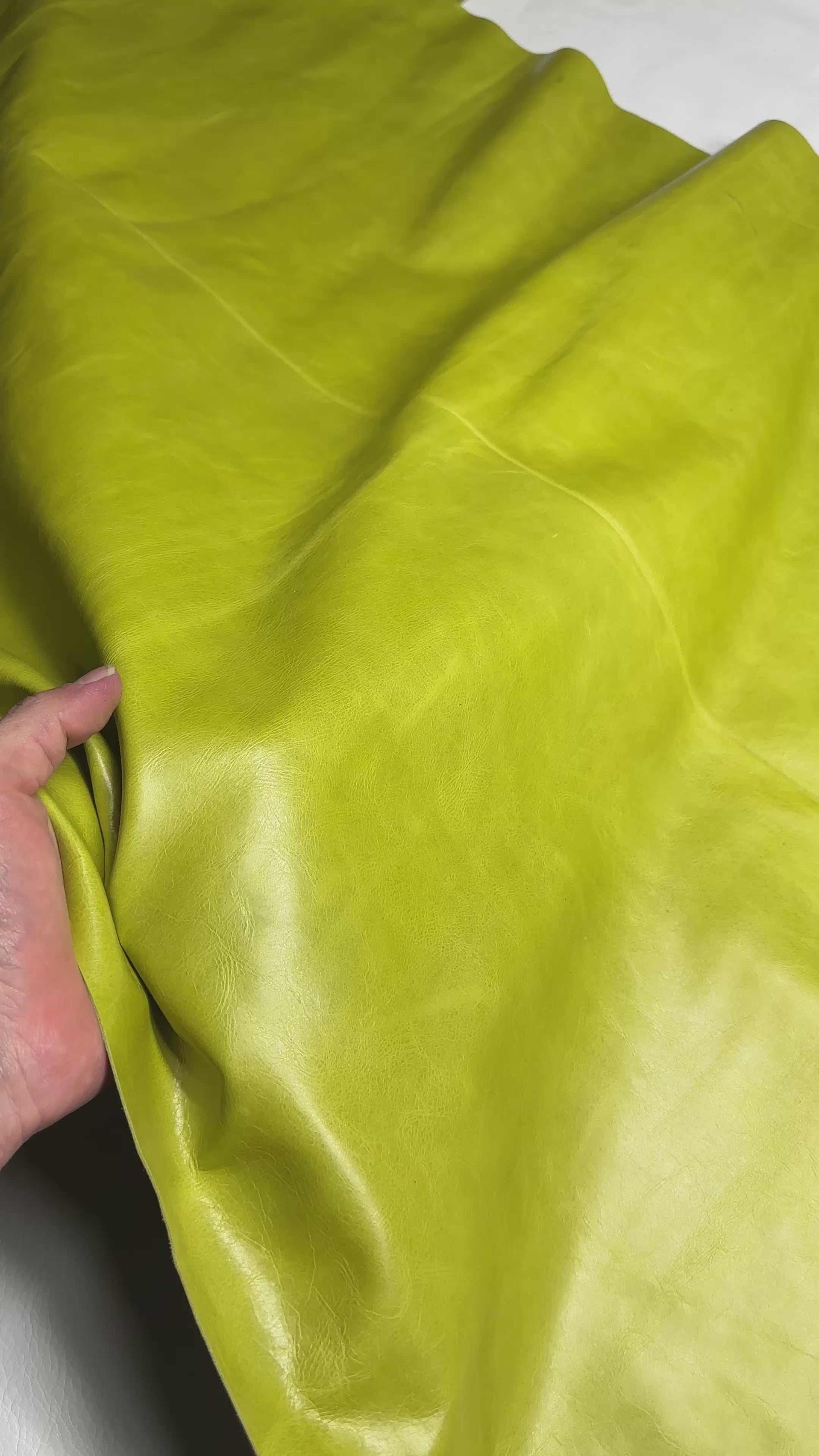 Cowhide Green Apple Leather