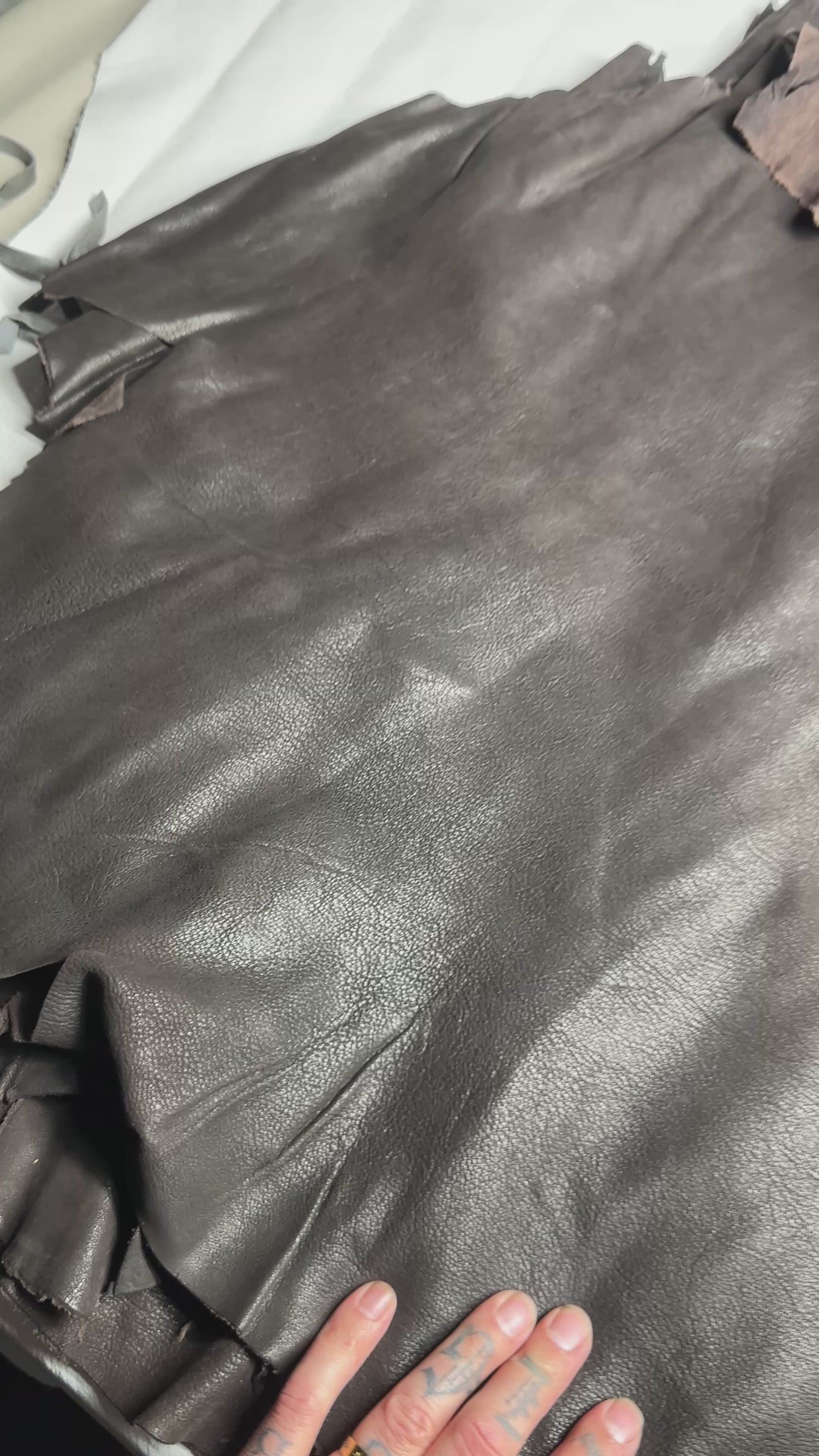 Lambskin Dark Brown Leather