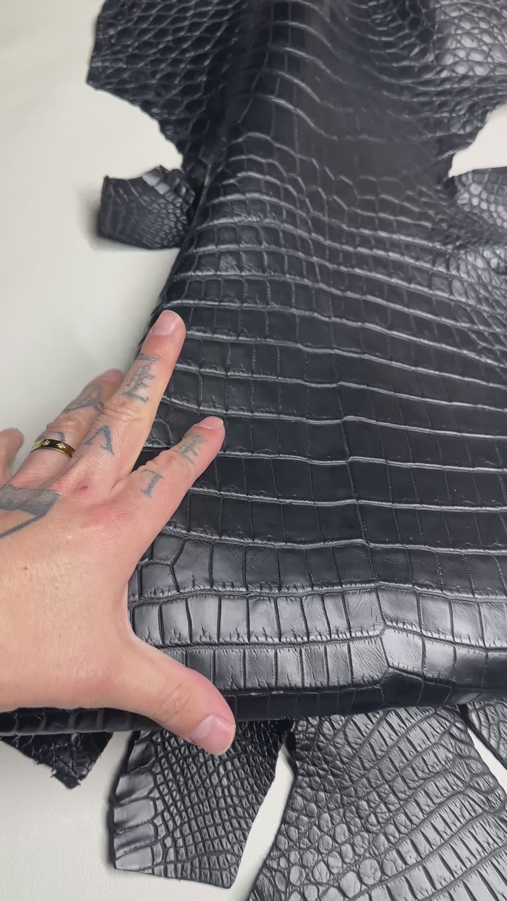 Croc Black Leather
