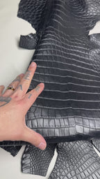 Croc Black Leather